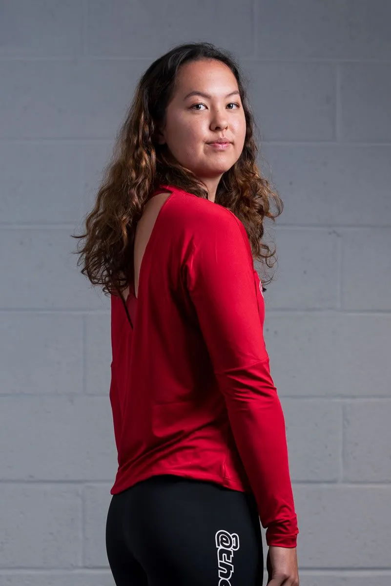 @theGym Ladies Open Back Top - Red 5 @theGym Ladies Open Back Top - Red - Image 3