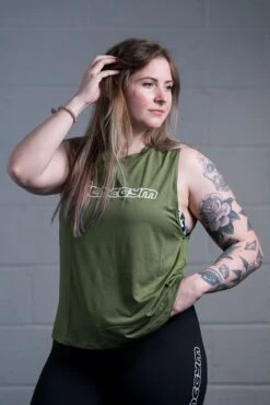 @theGym Ladies Tank Vest - Military Green