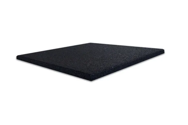 10mm Thick Black Functional Gym Flooring Tile, 500x500mm 5 10mm Thick Black Functional Gym Flooring Tile, 500x500mm - Image 3