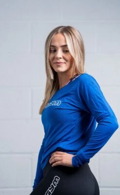 @theGym Ladies Open Back Top - Blue -Gym Equipme Sales at the gym 2020 00078