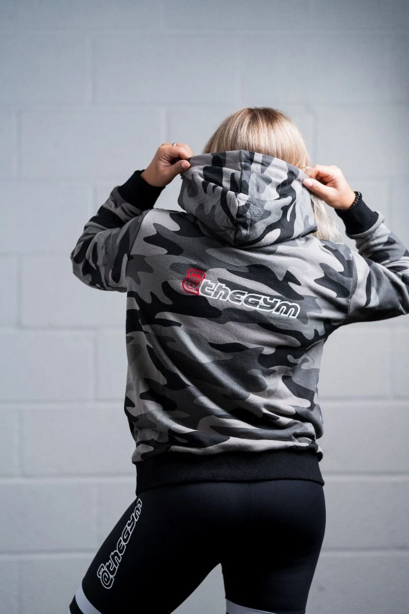 @theGym Unisex Classic Hoodie - Black/Grey-Camo 7 @theGym Unisex Classic Hoodie - Black/Grey-Camo - Image 5