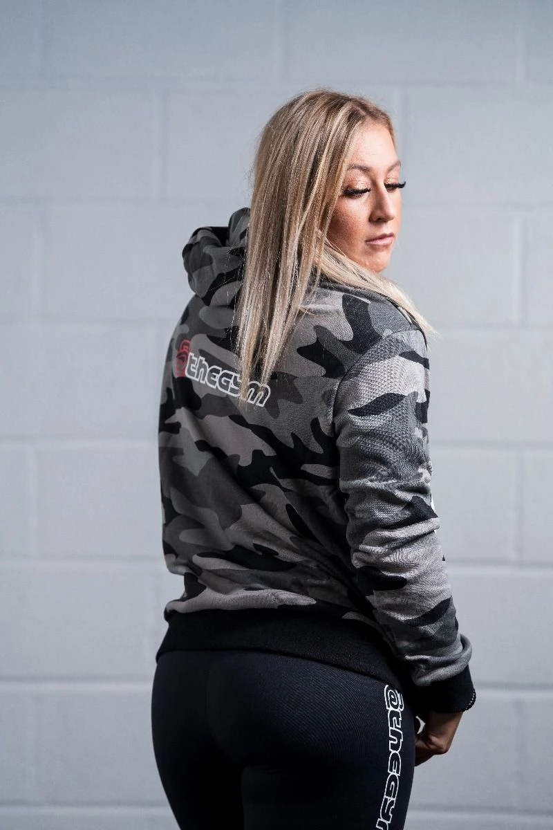 @theGym Unisex Classic Hoodie - Black/Grey-Camo 8 @theGym Unisex Classic Hoodie - Black/Grey-Camo - Image 6