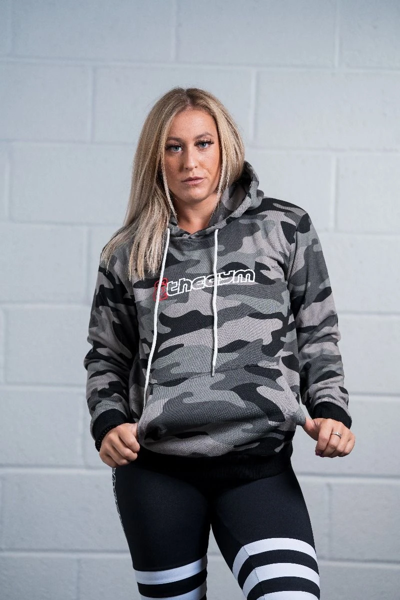 @theGym Unisex Classic Hoodie - Black/Grey-Camo 6 @theGym Unisex Classic Hoodie - Black/Grey-Camo - Image 4