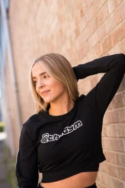 @theGym Cropped Sweater - Black -Gym Equipme Sales at the gym 2020 00277