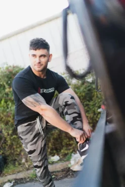 @theGym Classic Joggers - Black/Grey-Camo -Gym Equipme Sales at the gym 2020 00307 5