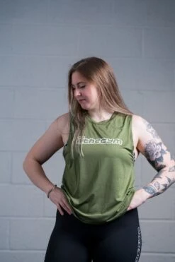 @theGym Ladies Tank Vest - Military Green -Gym Equipme Sales at the gym 2020 00431