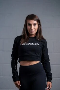 @theGym Cropped Sweater - Black -Gym Equipme Sales at the gym 2020 00521