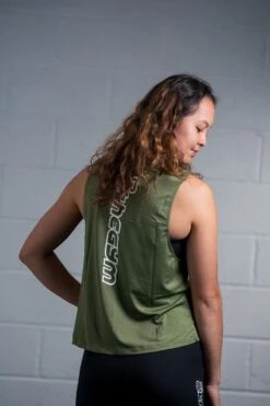@theGym Ladies Tank Vest - Military Green -Gym Equipme Sales at the gym 2020 00525
