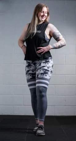@theGym Grey-Camo Leggings -Gym Equipme Sales at the gym 2020 00602