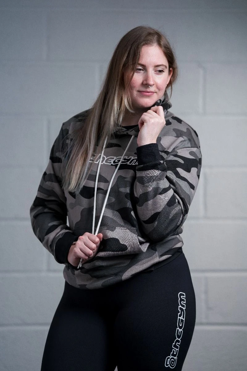 @theGym Unisex Classic Hoodie - Black/Grey-Camo 4 @theGym Unisex Classic Hoodie - Black/Grey-Camo - Image 2