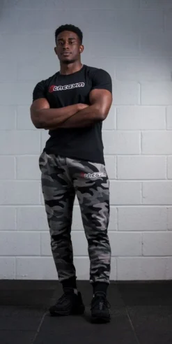 @theGym Classic Joggers - Black/Grey-Camo -Gym Equipme Sales at the gym 2020 00661