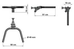 ATX Rack-Mount Folding Dip Bars DIP-FLD -Gym Equipme Sales atx dip fld ms 1
