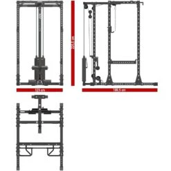 ATX Power Rack PRX-750 SET-160 With Stack Weight Lat Pulldown 10 ATX Power Rack PRX-750 SET-160 With Stack Weight Lat Pulldown -Gym Equipme Sales atx prx 750 set 160 dim 1