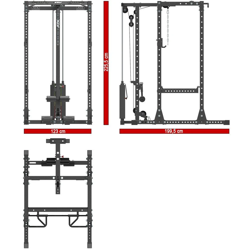 ATX Power Rack PRX-750 SET-160 With Stack Weight Lat Pulldown 5 ATX Power Rack PRX-750 SET-160 With Stack Weight Lat Pulldown - Image 3