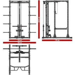 ATX Power Cage PCX-755 + Plate-Load Lat Pulldown -Gym Equipme Sales atx prx 750 set 250 dim