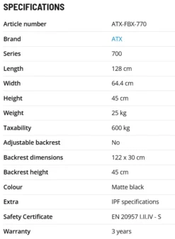 ATX Flat Bench FBX-770 -Gym Equipme Sales fbx 770 spec