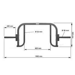 ATX Open Hex Trap Bar - HEX-50 12 ATX Open Hex Trap Bar - HEX-50 -Gym Equipme Sales hex com 50 detail07