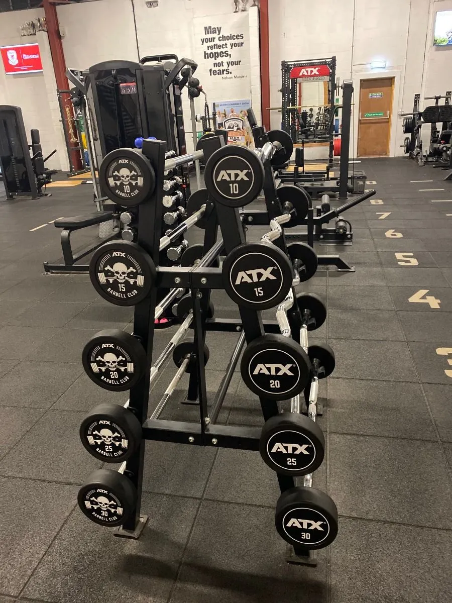 Custom Logo Pro Rubber Barbell Set - Straight Bars 4 Custom Logo Pro Rubber Barbell Set - Straight Bars - Image 2