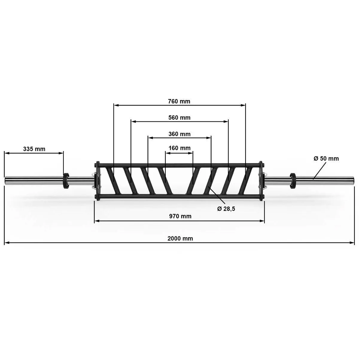 ATX Olympic Angled Swiss Bar (Australian Press Bar) 5 ATX Olympic Angled Swiss Bar (Australian Press Bar) - Image 3