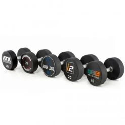 Custom Logo Pro Urethane Dumbbells Set -Gym Equipme Sales pud bb atx cl 01